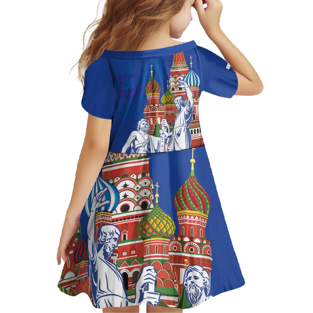 Russia National Unity Day Family Matching Off The Shoulder Long Sleeve Dress and Hawaiian Shirt Minin And Pozharsky Monument - Wonder Print Shop