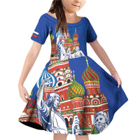 Russia National Unity Day Family Matching Off Shoulder Short Dress and Hawaiian Shirt Minin And Pozharsky Monument - Wonder Print Shop