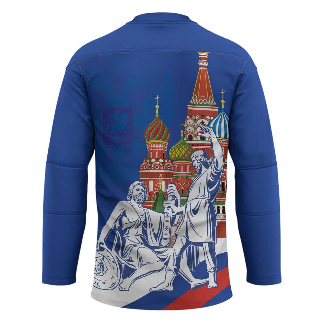 Russia National Unity Day Hockey Jersey Minin And Pozharsky Monument - Wonder Print Shop
