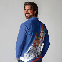 Russia National Unity Day Long Sleeve Polo Shirt Minin And Pozharsky Monument - Wonder Print Shop