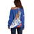 Russia National Unity Day Off Shoulder Sweater Minin And Pozharsky Monument - Wonder Print Shop