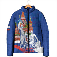Russia National Unity Day Padded Jacket Minin And Pozharsky Monument - Wonder Print Shop