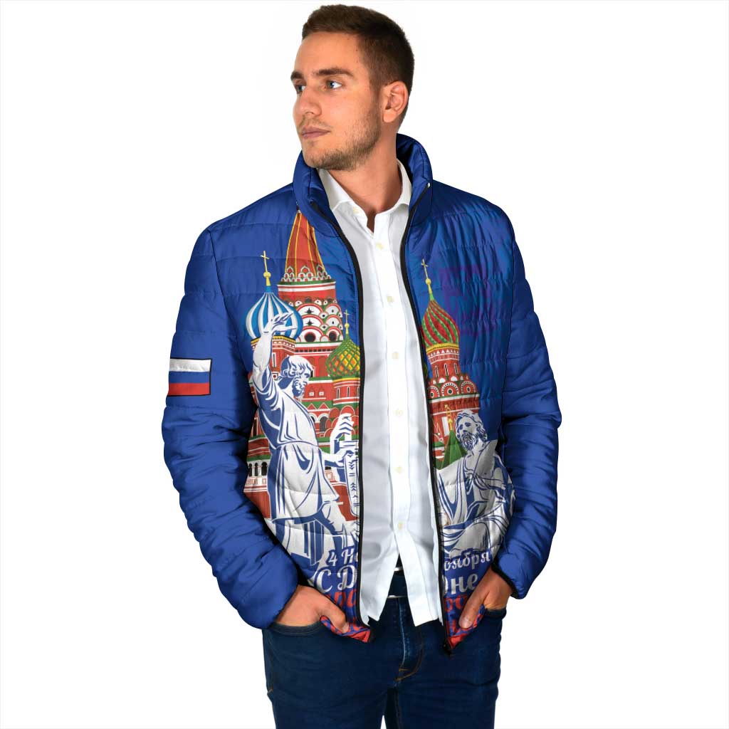 Russia National Unity Day Padded Jacket Minin And Pozharsky Monument - Wonder Print Shop