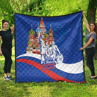 Russia National Unity Day Quilt Minin And Pozharsky Monument - Wonder Print Shop