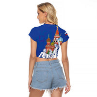 Russia National Unity Day Raglan Cropped T Shirt Minin And Pozharsky Monument - Wonder Print Shop