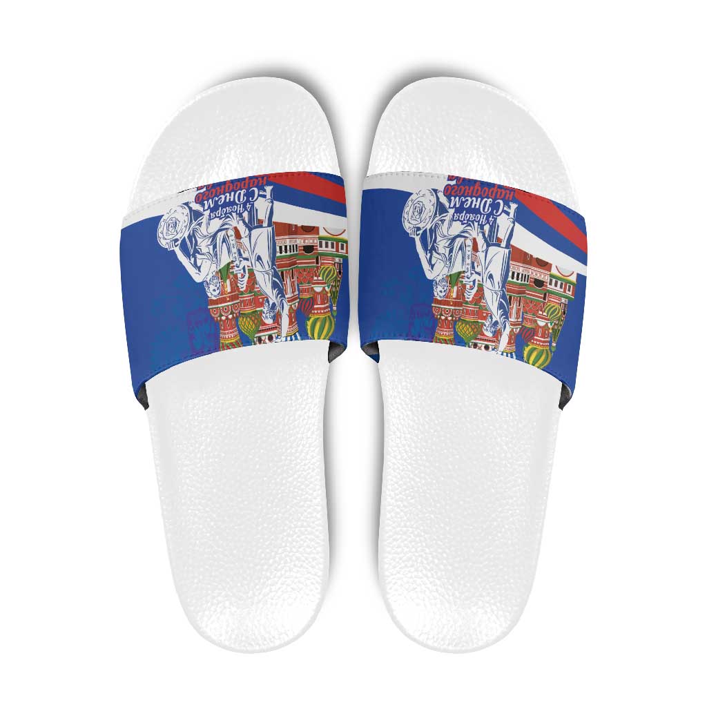 Russia National Unity Day Slide Sandals Minin And Pozharsky Monument - Wonder Print Shop