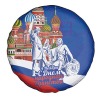 Russia National Unity Day Spare Tire Cover Minin And Pozharsky Monument - Wonder Print Shop