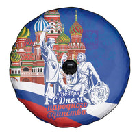 Russia National Unity Day Spare Tire Cover Minin And Pozharsky Monument - Wonder Print Shop