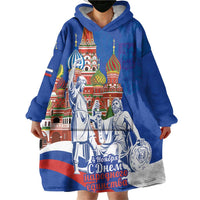 Russia National Unity Day Wearable Blanket Hoodie Minin And Pozharsky Monument - Wonder Print Shop