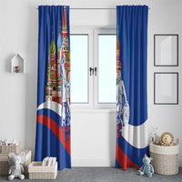 Russia National Unity Day Window Curtain Minin And Pozharsky Monument - Wonder Print Shop