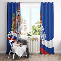 Russia National Unity Day Window Curtain Minin And Pozharsky Monument - Wonder Print Shop