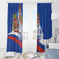 Russia National Unity Day Window Curtain Minin And Pozharsky Monument - Wonder Print Shop