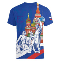 Russia National Unity Day Women V-Neck T-Shirt Minin And Pozharsky Monument - Wonder Print Shop