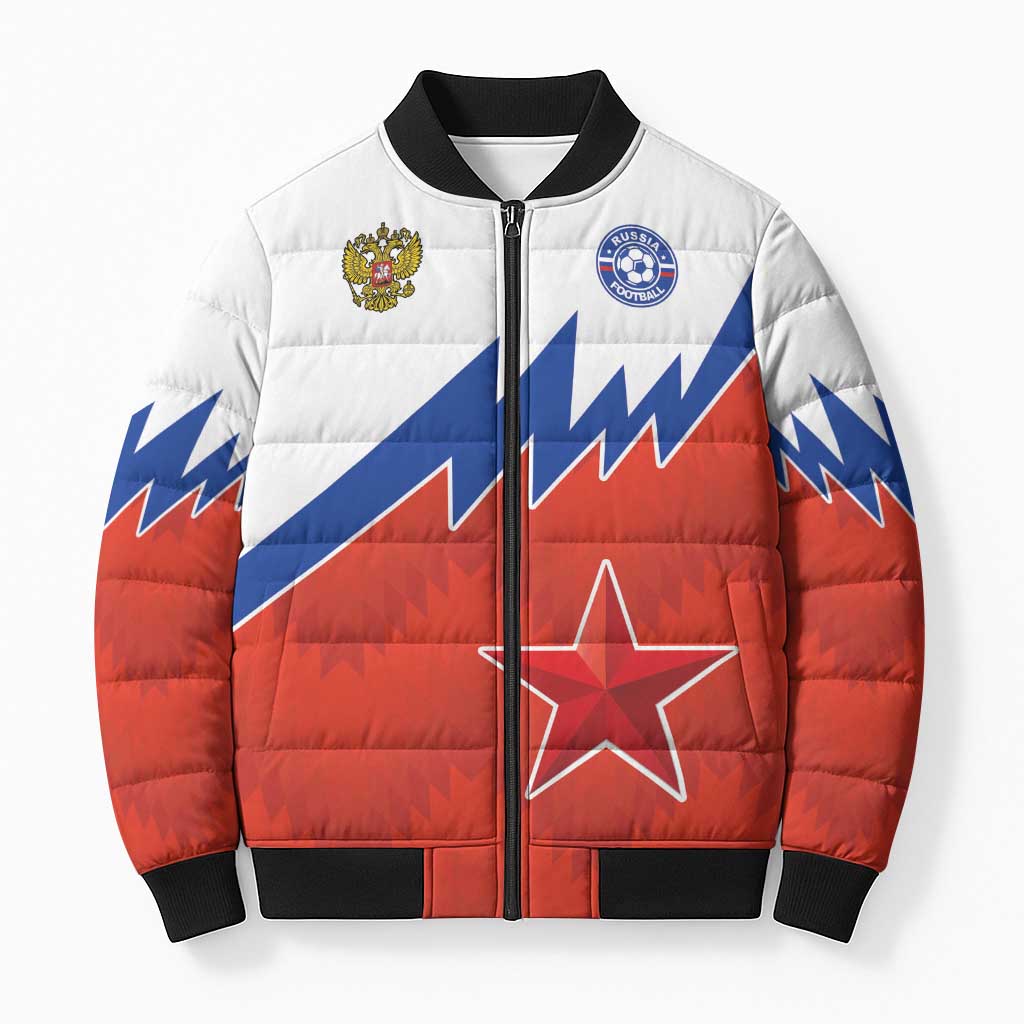 Personalized Russia Football Bomber Puffer Jacket The National Team Go Champion - Wonder Print Shop