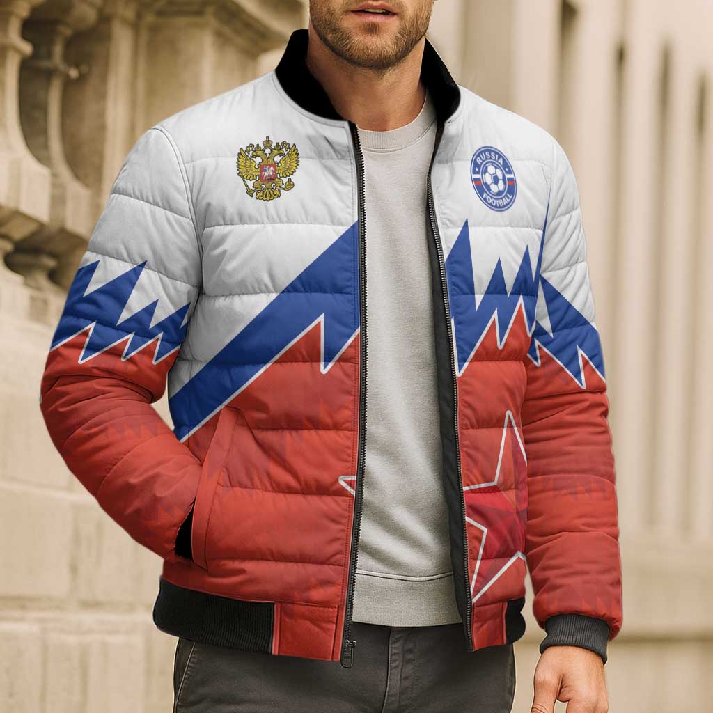 Personalized Russia Football Bomber Puffer Jacket The National Team Go Champion - Wonder Print Shop