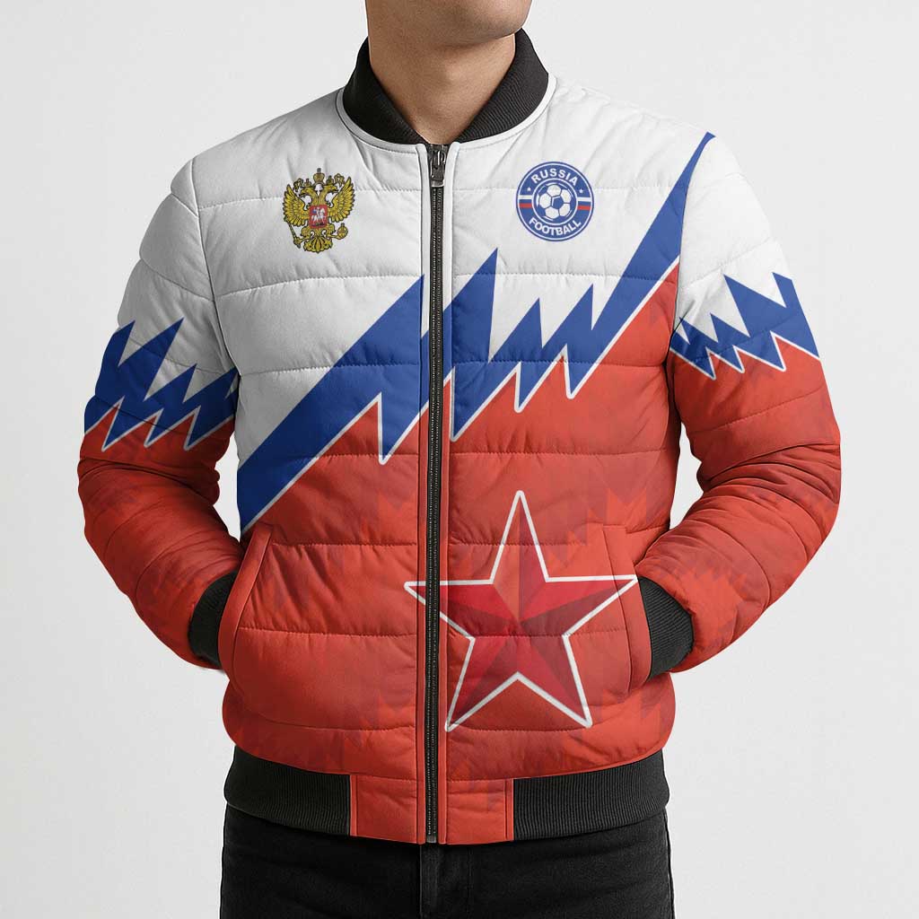 Personalized Russia Football Bomber Puffer Jacket The National Team Go Champion - Wonder Print Shop