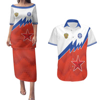 Personalized Russia Football Couples Matching Puletasi and Hawaiian Shirt The National Team Go Champion - Wonder Print Shop