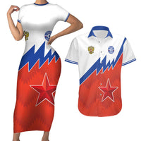 Personalized Russia Football Couples Matching Short Sleeve Bodycon Dress and Hawaiian Shirt The National Team Go Champion - Wonder Print Shop