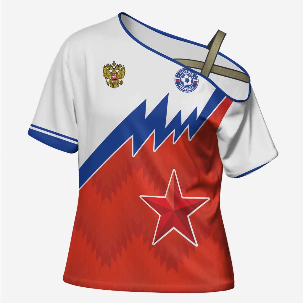 Personalized Russia Football Cross Shoulder Shirt The National Team Go Champion - Wonder Print Shop