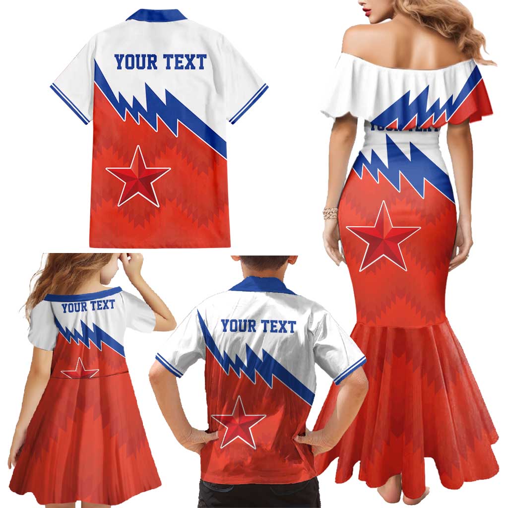 Personalized Russia Football Family Matching Mermaid Dress and Hawaiian Shirt The National Team Go Champion - Wonder Print Shop