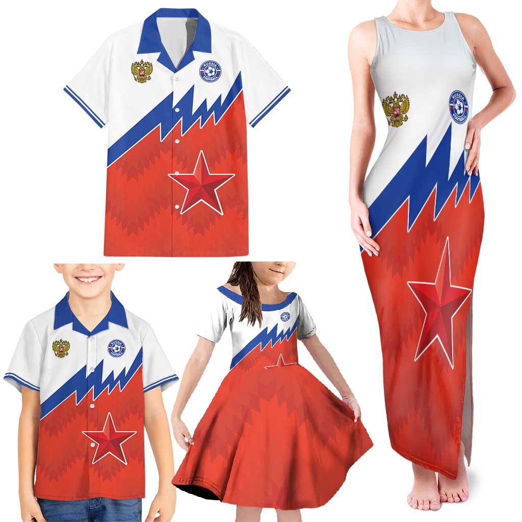 Personalized Russia Football Family Matching Tank Maxi Dress and Hawaiian Shirt The National Team Go Champion - Wonder Print Shop