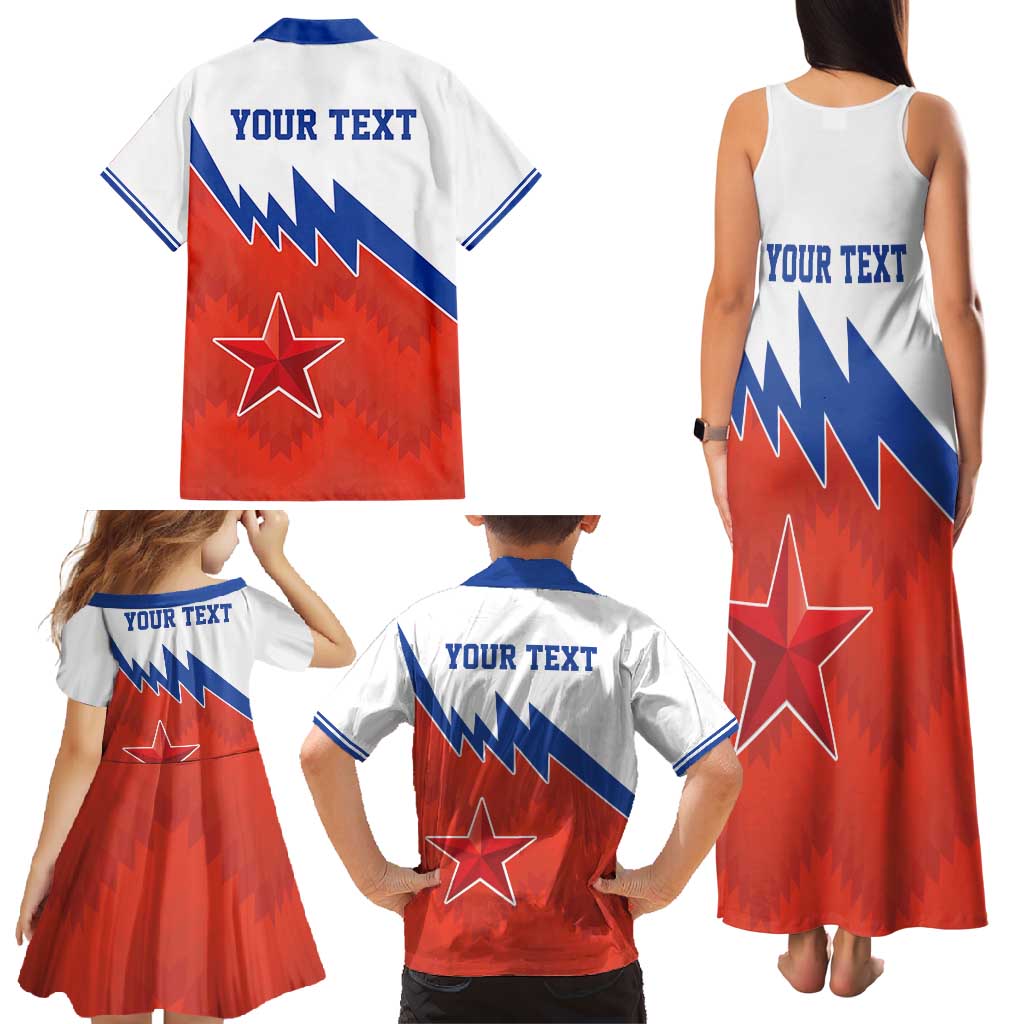 Personalized Russia Football Family Matching Tank Maxi Dress and Hawaiian Shirt The National Team Go Champion - Wonder Print Shop