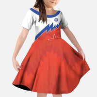 Personalized Russia Football Kid Short Sleeve Dress The National Team Go Champion - Wonder Print Shop