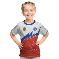 Personalized Russia Football Kid T Shirt The National Team Go Champion - Wonder Print Shop