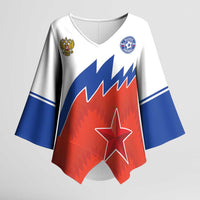 Personalized Russia Football Kimono Sleeve Blouse The National Team Go Champion - Wonder Print Shop