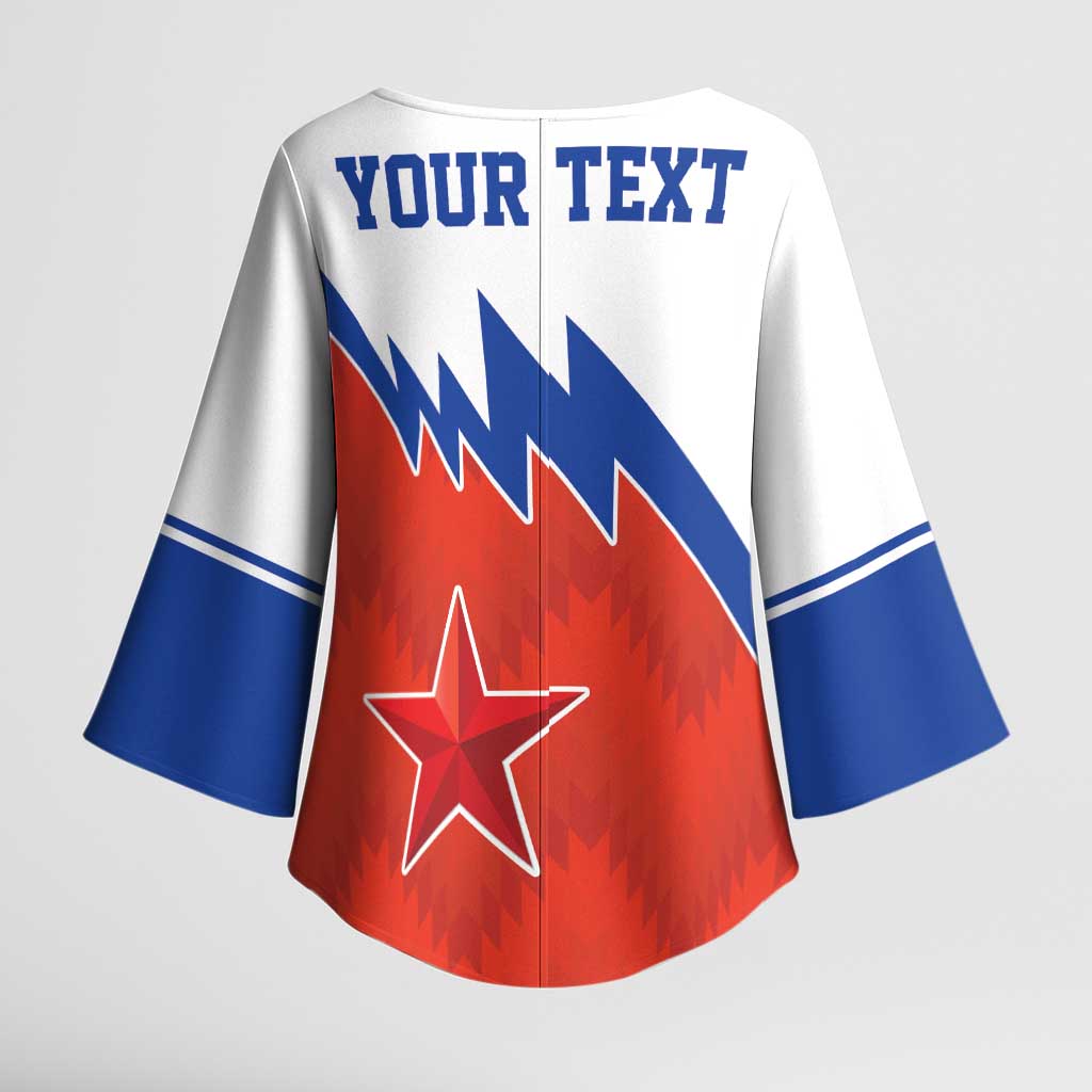 Personalized Russia Football Kimono Sleeve Blouse The National Team Go Champion - Wonder Print Shop