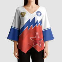 Personalized Russia Football Kimono Sleeve Blouse The National Team Go Champion - Wonder Print Shop