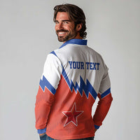 Personalized Russia Football Long Sleeve Polo Shirt The National Team Go Champion - Wonder Print Shop