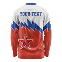 Personalized Russia Football Long Sleeve Shirt The National Team Go Champion - Wonder Print Shop