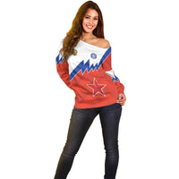 Personalized Russia Football Off Shoulder Sweater The National Team Go Champion - Wonder Print Shop