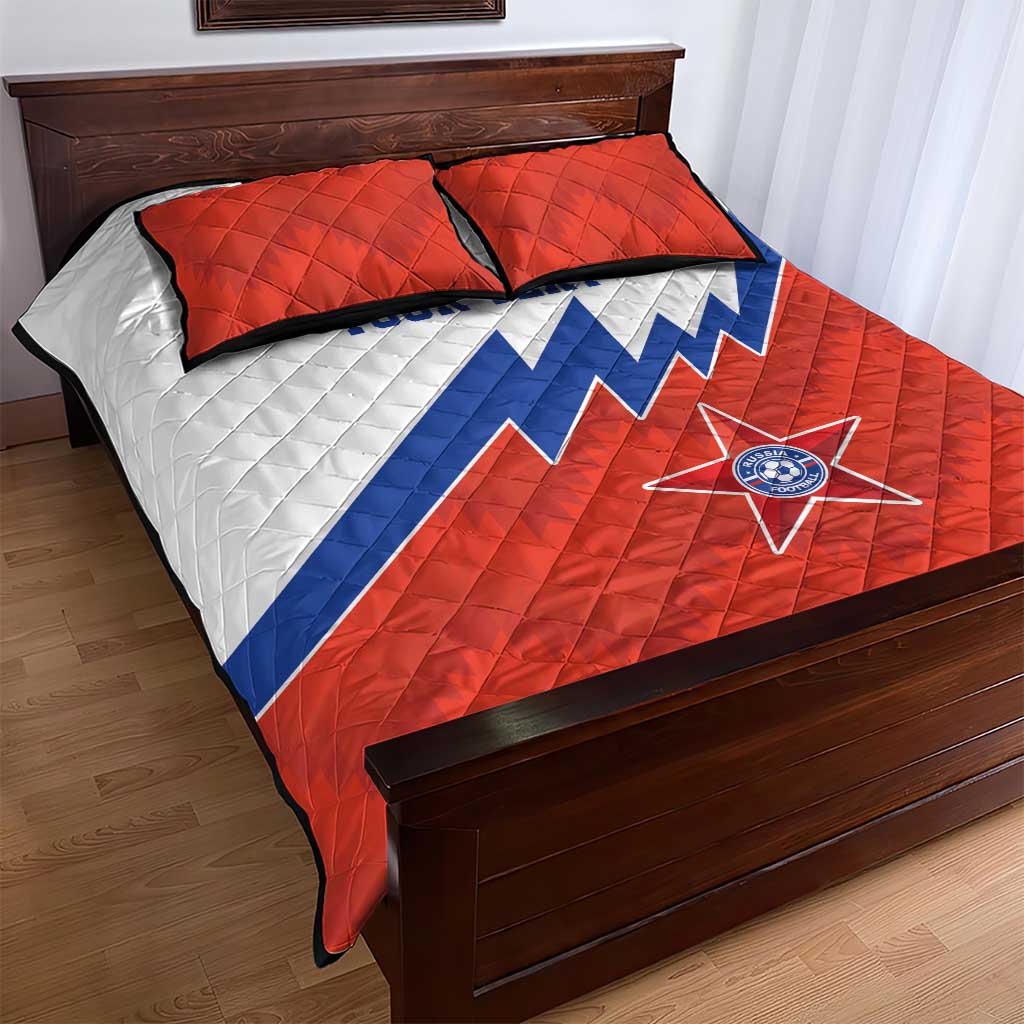 Personalized Russia Football Quilt Bed Set The National Team Go Champion - Wonder Print Shop