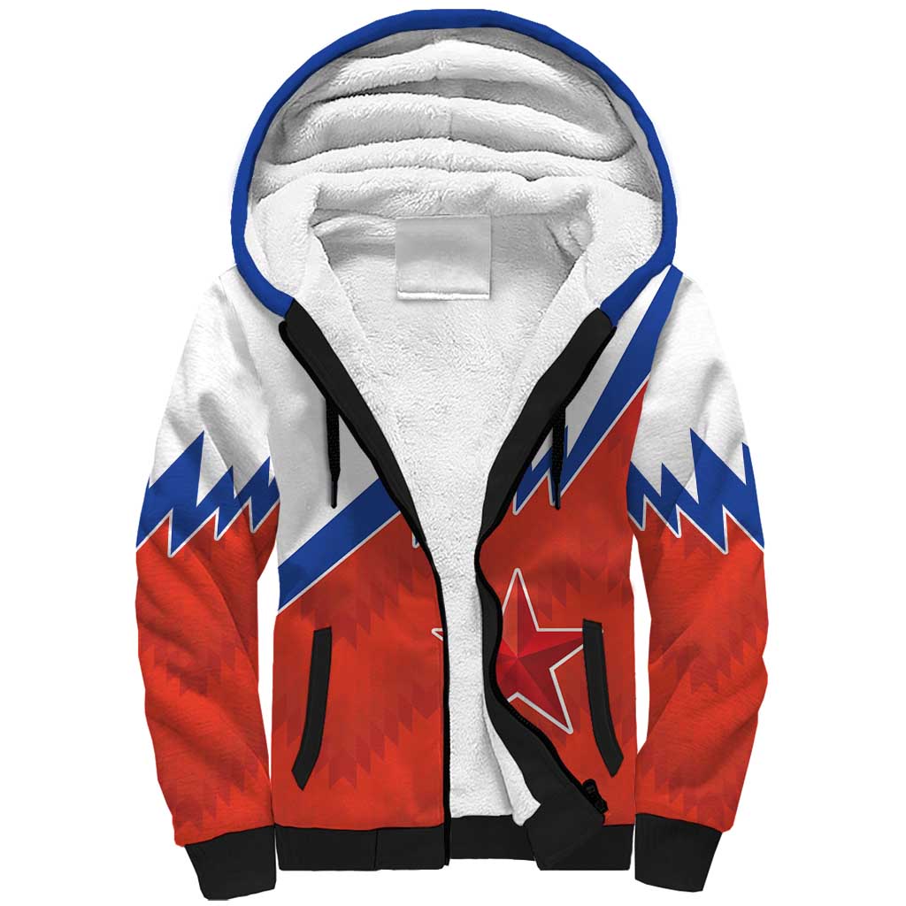 Personalized Russia Football Sherpa Hoodie The National Team Go Champion - Wonder Print Shop