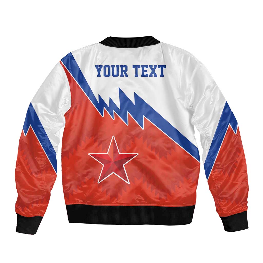 Personalized Russia Football Sleeve Zip Bomber Jacket The National Team Go Champion - Wonder Print Shop