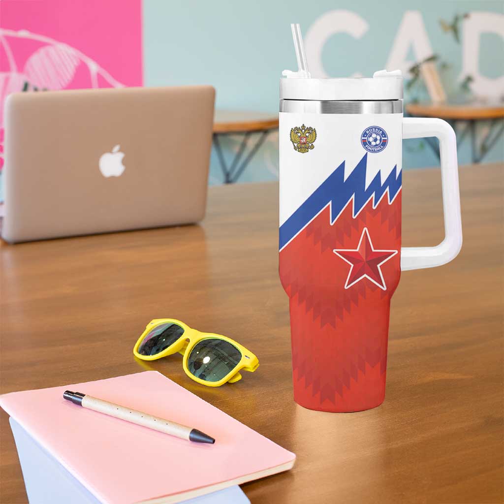 Personalized Russia Football Tumbler With Handle The National Team Go Champion - Wonder Print Shop