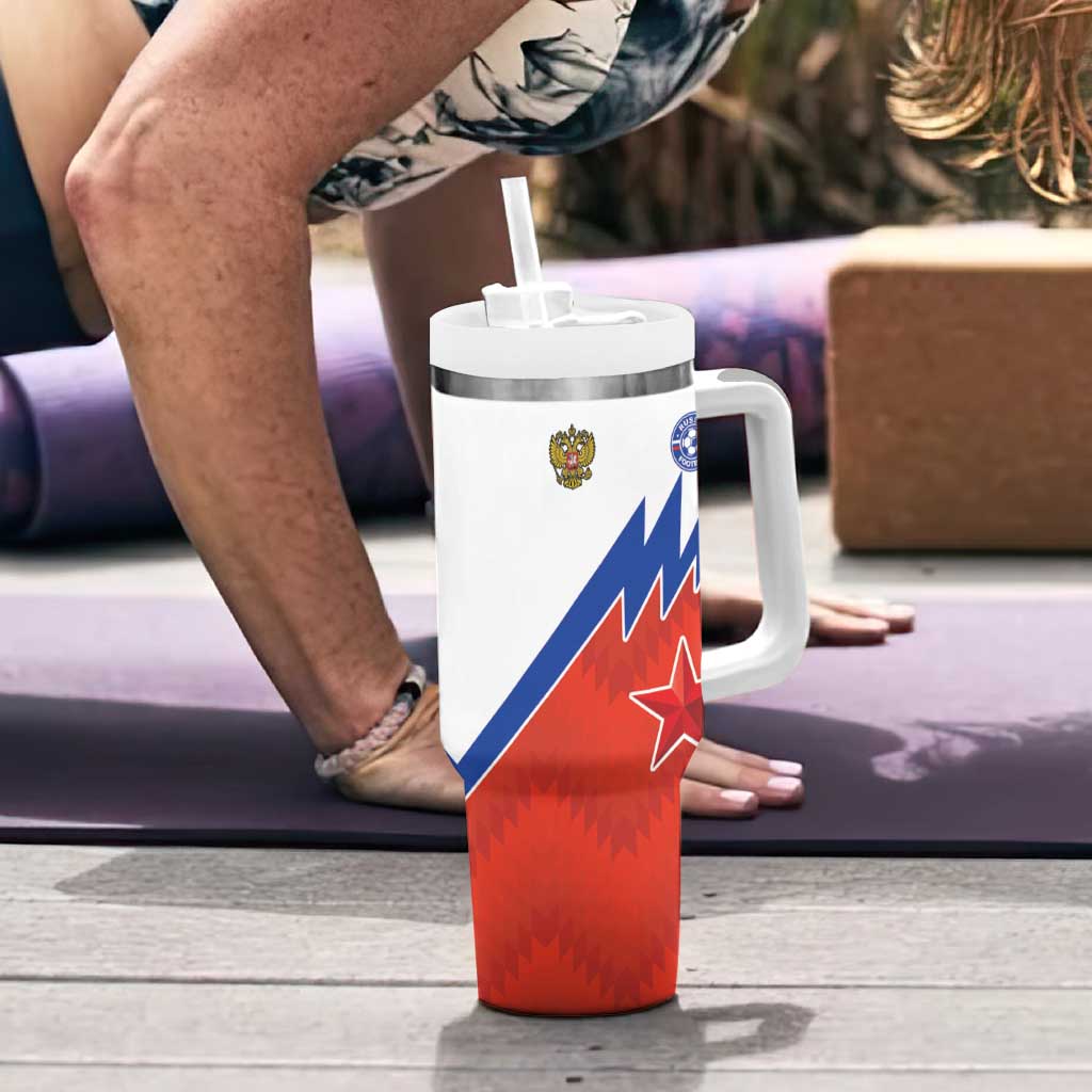Personalized Russia Football Tumbler With Handle The National Team Go Champion - Wonder Print Shop