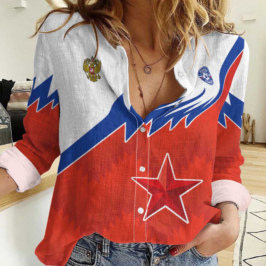 Personalized Russia Football Women Casual Shirt The National Team Go Champion - Wonder Print Shop