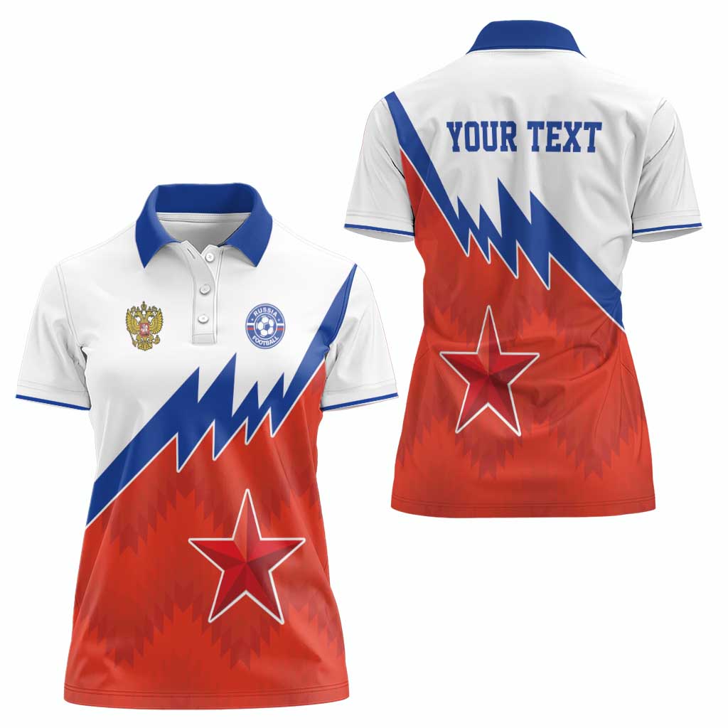 Personalized Russia Football Women Polo Shirt The National Team Go Champion - Wonder Print Shop