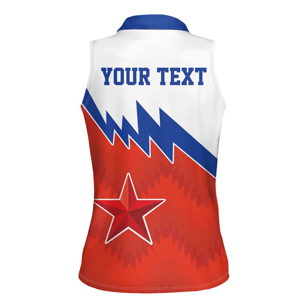 Personalized Russia Football Women Sleeveless Polo Shirt The National Team Go Champion - Wonder Print Shop