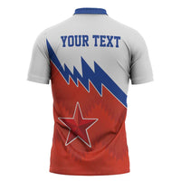 Personalized Russia Football Zipper Polo Shirt The National Team Go Champion - Wonder Print Shop