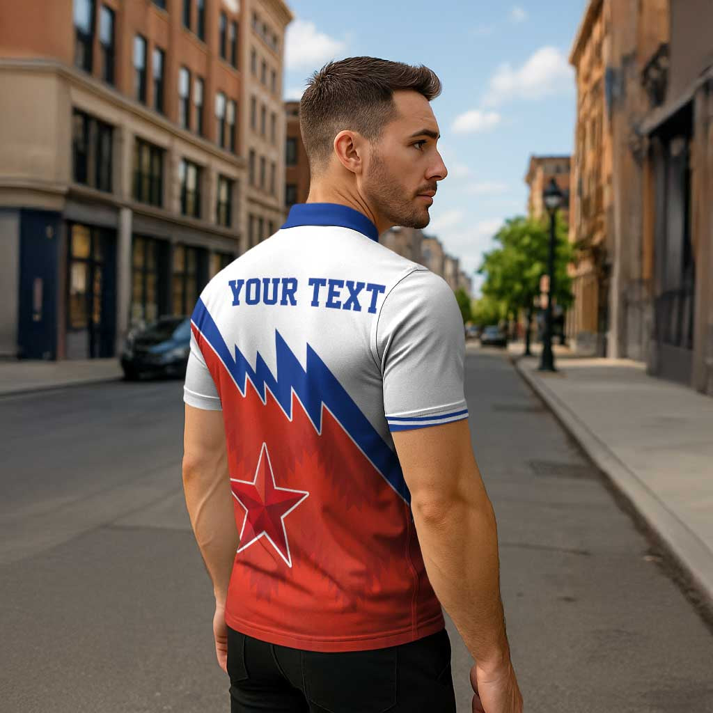 Personalized Russia Football Zipper Polo Shirt The National Team Go Champion - Wonder Print Shop