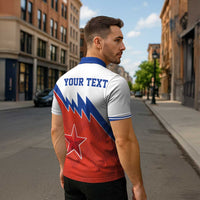 Personalized Russia Football Zipper Polo Shirt The National Team Go Champion - Wonder Print Shop