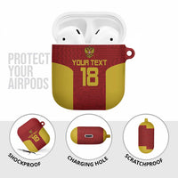 Custom Russia Football AirPods Case Nashi Parni Khokhloma Style - Red - Wonder Print Shop