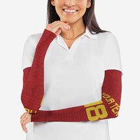 Custom Russia Football Arm Sleeves Nashi Parni Khokhloma Style - Red - Wonder Print Shop