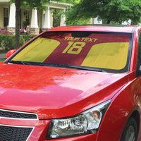 Custom Russia Football Auto Sun Shade Nashi Parni Khokhloma Style - Red - Wonder Print Shop