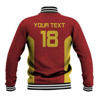 Custom Russia Football Baseball Jacket Nashi Parni Khokhloma Style - Red - Wonder Print Shop