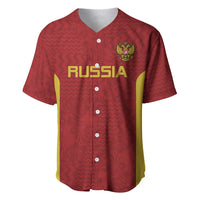 Custom Russia Football Baseball Jersey Nashi Parni Khokhloma Style - Red - Wonder Print Shop